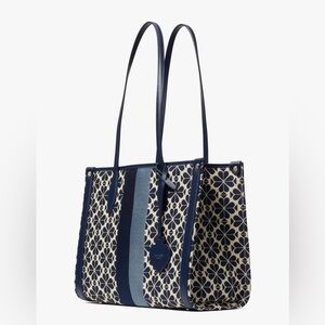 Spade Flower Jacquard Stripe Market Medium Tote